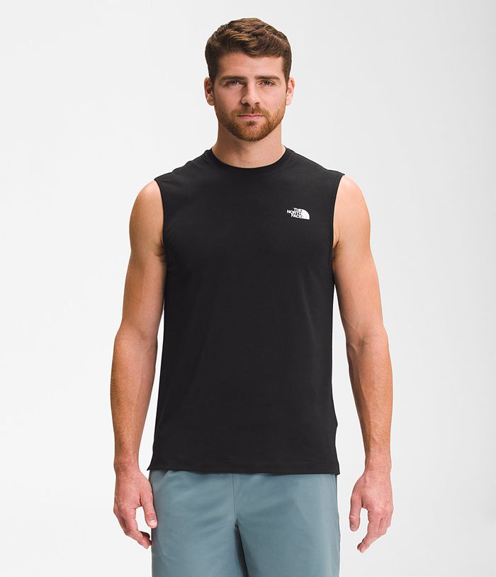 Camiseta The North Face Hombre Negras Wander Sleeveless 61309SJCW